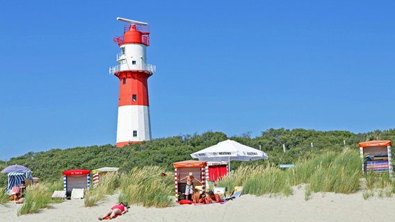 Leuchtturm und Strand auf Borkum © imago/imagebroker 
