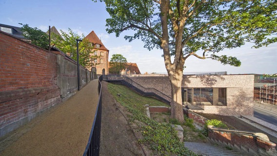 Blick auf das Gelände des Hansemuseums ikn Lübeck. © Europäisches Hansemuseum Foto: Thomas Radbruch