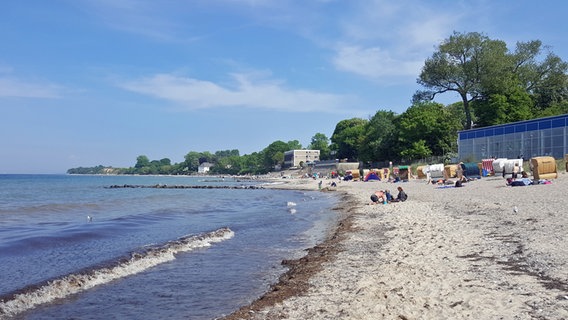 Strand in Niendorf an der Ostsee auf der Höhe des Hallenbads. © NDR Foto: Kathrin Weber
