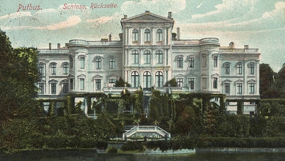 Schloss Putbus auf einer Postkarte aus der Zeit um 1906  Foto: H. Th. Bussert (Inh. H. Berli)