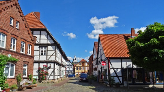 Fachwerkhäuser in der Altstadt von Hitzacker. © NDR Foto: Irene Altenmüller