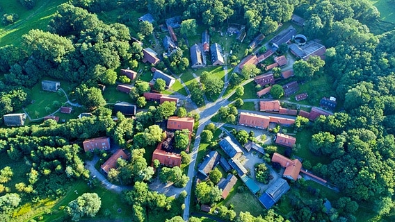 Luftbild des Rundlingsdorfs Lübeln © Skyimage21 