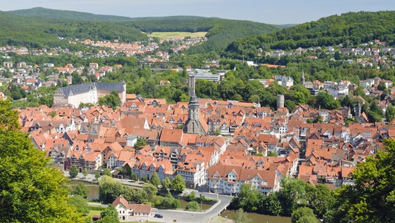 Blick von der Tillyschanze auf die Altstadt von Hann. Münden © Fotolia Foto: runzelkorn