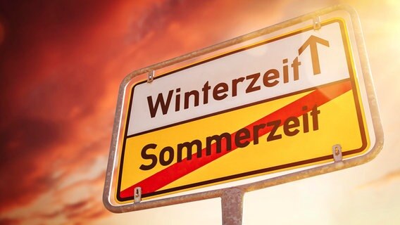 Ortsschild mit Winter- und Sommerzeit © picture alliance / CHROMORANGE | Michael Bihlmayer Foto: Michael Bihlmayer