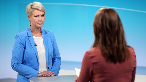 Ministerpräsidentin Manuela Schwesig im NDR Sommerinterview. © NDR Foto: Jan Baumgart