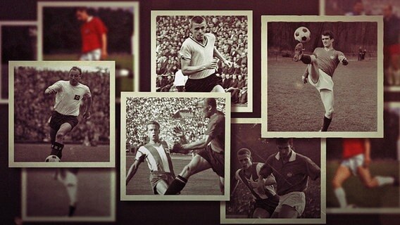 Fußballer aus den 1960er Jahren, darunter Uwe Seeler und Wolfgang Overath © Sportschau 