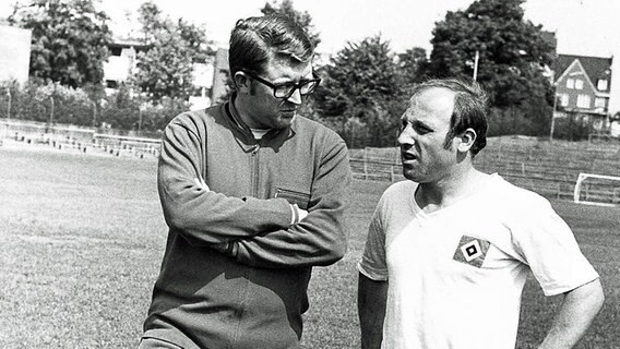 HSV-Trainer Klaus-Dieter Ochs (l.) mit Uwe Seeler. © imago 