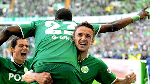 Spielszene VfL Wolfsburg gegen Werder Bremen © dpa 