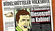 Der "Büdelsbütteler Volksbote" mit Lothar Matthäus auf dem Titelblatt.  