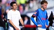Kiel-Trainer Marcel Rapp (l.) und Finn Porath sind frustriert. © Witters/LeonieHorky 