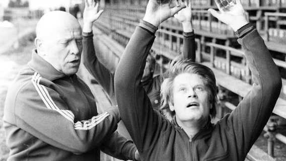 Der frühere HSV-Trainer Georg Knöpfle (l.) und Hans Schulz © Witters 
