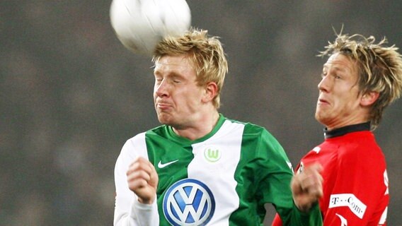 Mike Hanke im Trikot vom VfL Wolfsburg © picture-alliance 