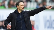 Wolfsburg-Trainer Niko Kovac gestikuliert am Spielfeldrand. © picture alliance/dpa | Swen Pförtner 