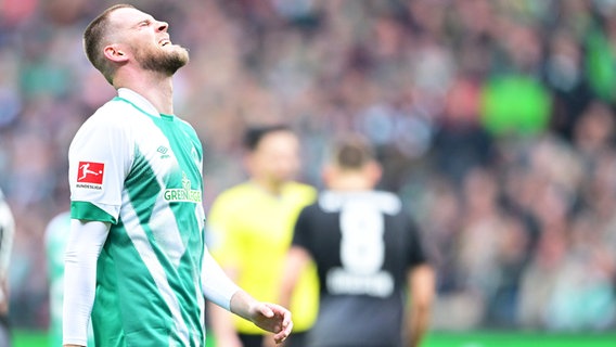 Bremens Marvin Ducksch ist enttäuscht. © WITTERS/TimGroothuis 