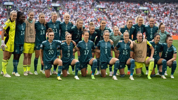Die deutsche Nationalmannschaft vor dem EM-Finale gegen England © IMAGO / Eibner 