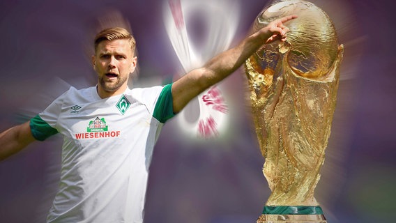 Niclas Füllkrug und der WM-Pokal (Fotomontage) © IMAGO /Sven Simon 
