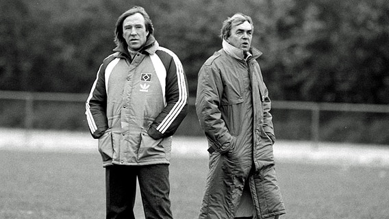 HSV-Manager Günter Netzer (l.) und Trainer Ernst Happel  