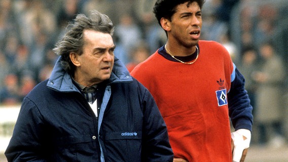 HSV-Trainer Ernst Happel und Jimmy Hartwig © imago sportfotodienst 