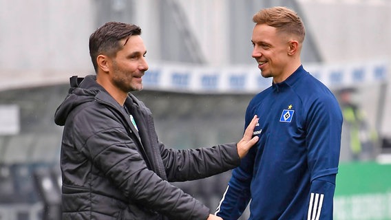 Trainer Stefan Leitl (l.) und HSV-Profi Sonny Kittel (Foto aus dem Jahr 2020) © IMAGO / Zink 