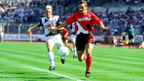 Torsten Lieberknecht (l.) im Trikot des 1. FC Kaiserslautern © imago sportfotodienst Foto: imago/Kicker