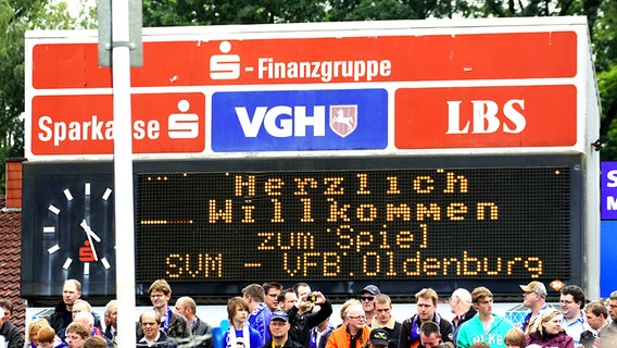 Anzeigetafel SV Meppen © NDR.de Foto: Hanno Bode