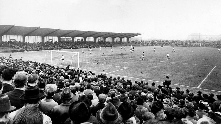 Wilhelm-Koch-Stadion (Millerntor-Stadion) Hamburg, 06.03.1966, Fussball, Regionalliga Nord, FC St. Pauli - VfB Luebeck © Witters/HansDietrichKaiser