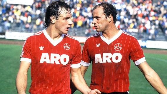 Die Nürnberger Rüdiger Abramczik (l.) und Dieter Trunk © imago Foto: imago/Kicker