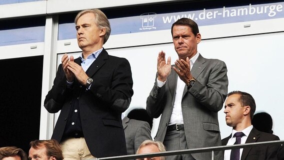 HSV-Sportchef Frank Arnesen (r.) und Vorstandschef Carl-Edgar Jarchow © imago/Team2 