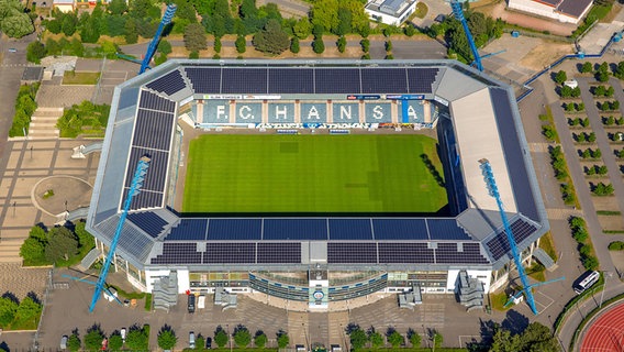 Luftbild vom Ostseestadion © IMAGO / Hans Blossey 