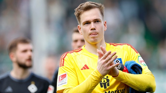 Keeper Matheo Raab vom Hamburger SV © picture alliance/dpa | Heiko Becker 