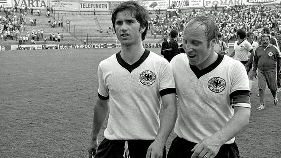 Gerd Müller (l.) und Uwe Seeler bei der Fußball-WM 1970 in Mexiko © imago 