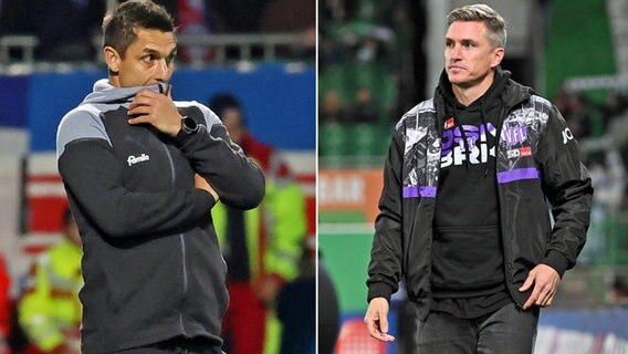 Die Fußballtrainer Marcel Rapp (l.) und Tobias Schweinsteiger. (Fotomontage) © IMAGO / kolbert-press / Susanne Hübner 
