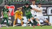 Wolfsburgs Jonas Wind im Spiel gegen die TSG Hoffenheim © IMAGO/regios24 Foto: Sebastian Priebe