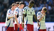 Die HSV-Spieler Jonas Meffert, Daniel Elfadli, Dennis Hadzikadunic, Davie Selke und Emir Sahiti (v.l.) © Witters/TimGroothuis 