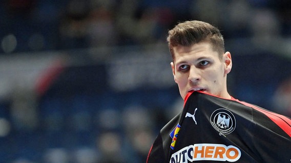 Sebastian Heymann im Trikot der deutschen Handball-Nationalmannschaft © dpa Foto: Marijan Murat