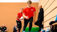 Rune Dahmke vom THW Kiel beim Training der deutschen Handball-Nationalmannschaft © picture alliance / Marco Wolf | Marco Wolf 