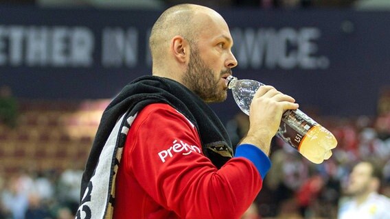 Torhüter Vincent Gerard vom THW Kiel im Trikot der französischen Handball-Nationalmannschaft © IMAGO / Newspix 