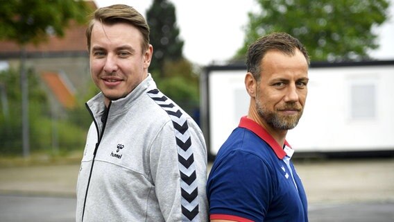 THW-Trainer Filip Jicha (links) und SG-Trainer Maik Machulla © imago images / Holsteinoffice 