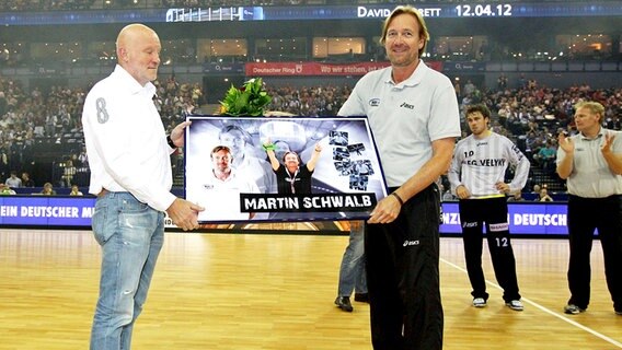 HSV-Präsident Andreas Rudolph (l.) und Coach Martin Schwalb © fishing4 