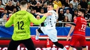 THW Kiel: Elias Ellefsen a Skipagötu im Spiel bei der SG BBM Bietigheim © picture alliance Foto: Marco Wolf