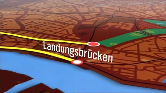 Animation der Hamburger Marathonstrecke © NDR 