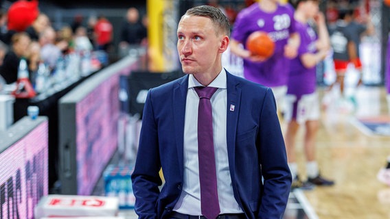 Trainer Mikko Riipinen von der BG Göttingen © IMAGO/Eibner-Pressefoto Foto: G. Santemiz