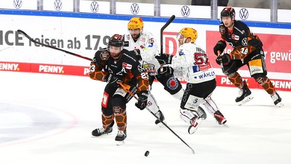 Spielszene Grizzlys Wolfsburg gegen Fischtown Pinguins Bremerhaven © imago images 