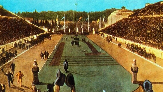 Der Marathonlauf 1896 in Athen © dpa 