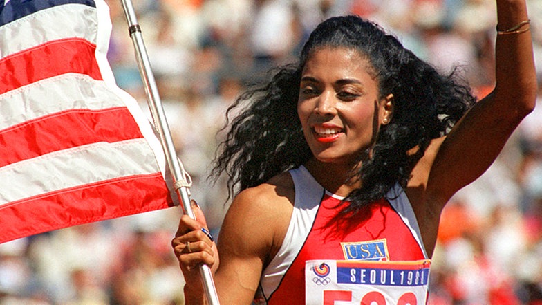 Die amerikanische Sprinterin Florence Griffith-Joyner © picture-alliance / dpa