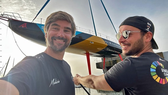 Skipper Boris Herrmann und Clément Caumont vom Team Malizia © Boris Herrmann I Team Malizia 