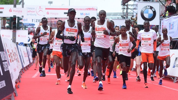 Elitefeld beim Hamburg-Marathon © Witters 