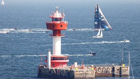 Das 11th Hour Racing Team bei der Ankunft in Kiel. © The Ocean Race 
