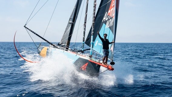 Boris Herrmann an Bord der Malizia - Seaexplorer © Malizia - Antoine Auriol Foto: Antoine Auriol