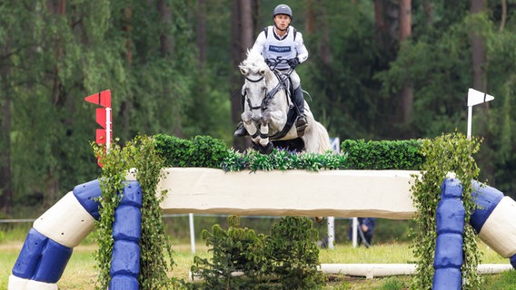 Der deutsche Reiter Arne Bergendahl mit Luthien in Aktion. © picture alliance/dpa/Sportfotos Lafrentz | Stefan Lafrentz 